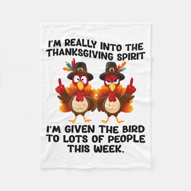 Funny Sarcastic Novelty Tee I've Given The Bird Me Fleecedecke (Vorderseite)