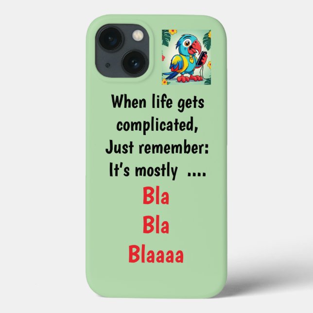 Funny Sarcastic Parrot - iPhone Case (Rückseite)