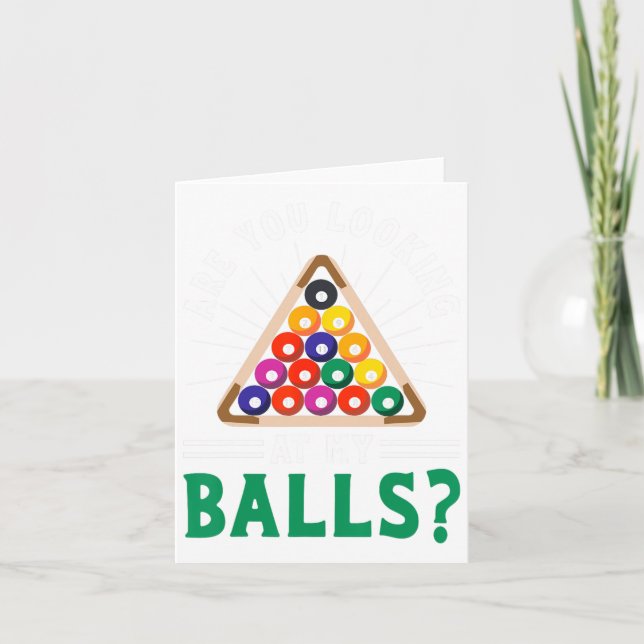 Funny Sarcastic Pool Billiards Slogan Blick Karte (Vorderseite)