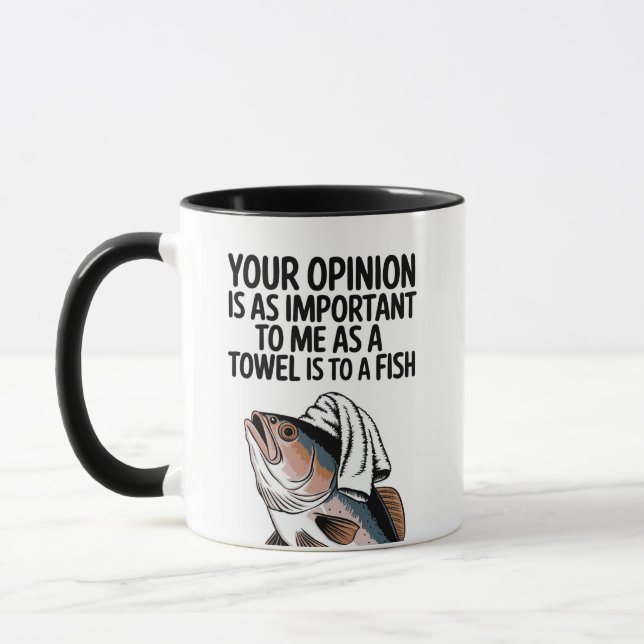 Funny Sarcastic Quote Tasse, Funny Fish Tasse (Links)