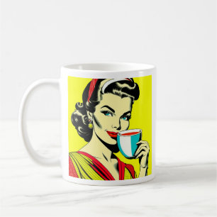 Funny Sarcastic Retro Lady Coffee Spaß Kaffeetasse