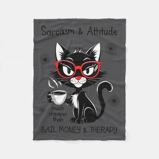 Funny Sarcastic Rude Sayings Sarcasm And Attitude  Fleecedecke (Vorderseite)