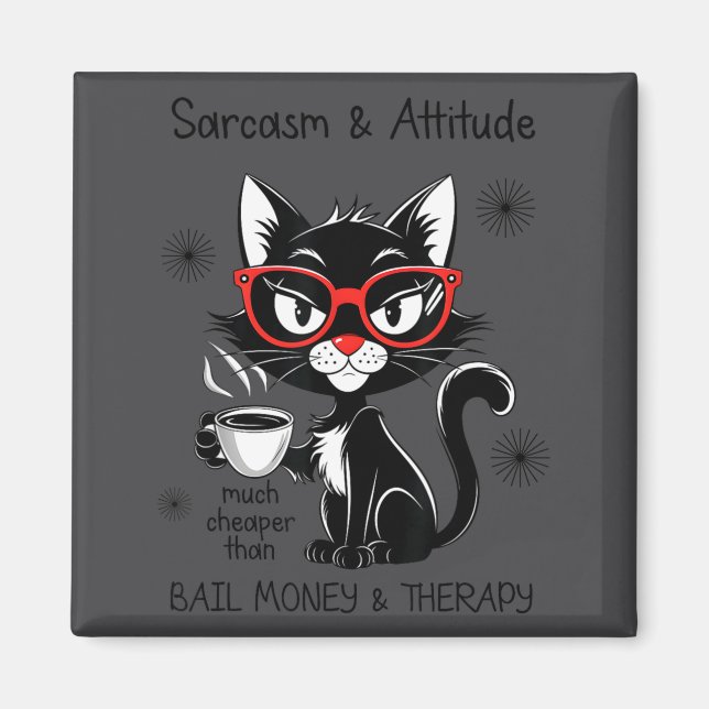 Funny Sarcastic Rude Sayings Sarcasm And Attitude  Magnet (Vorne)