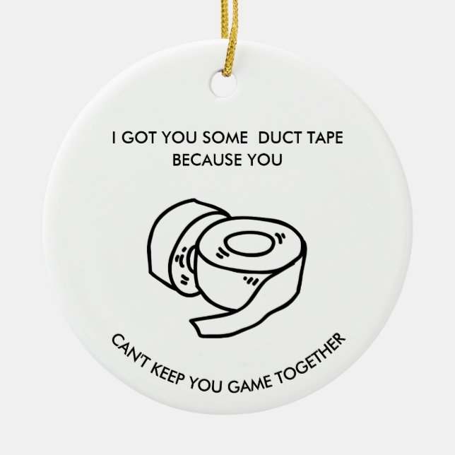 Funny Sarcastic Sports Ornament Gag Gift Decor  (Vorne)