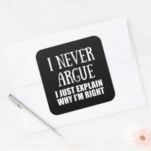 Funny sarcastic Zitate Erwachsenen Humor Sarkasmus Quadratischer Aufkleber