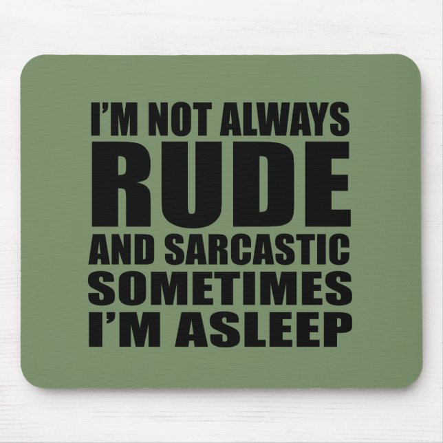 Funny sarcastic Zitate Spaß sarcasm introvertierte Mousepad (Vorne)
