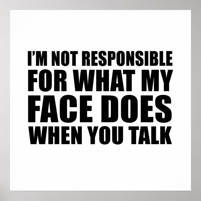 Funny sarcastic Zitate Spaß sarcasm introvertierte Poster (Vorne)