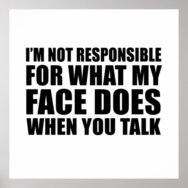 Funny sarcastic Zitate Spaß sarcasm introvertierte Poster (Vorne)