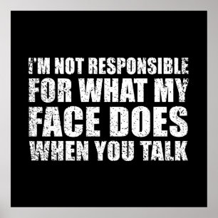 Funny sarcastic Zitate Spaß sarcasm introvertierte Poster