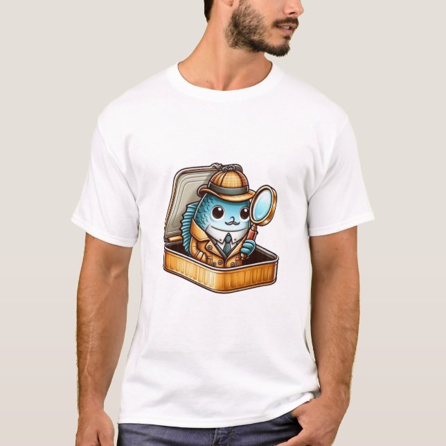  Funny Sardine Detective Mystery Tee (Vorderseite)