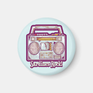 Funny sardines tin stereo magnet