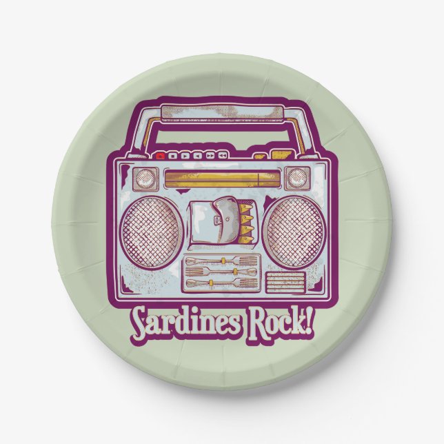 Funny sardines tin stereo pappteller (Vorderseite)