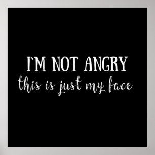 Funny Sarkastic Redewendungen Weißer Schriftart Poster