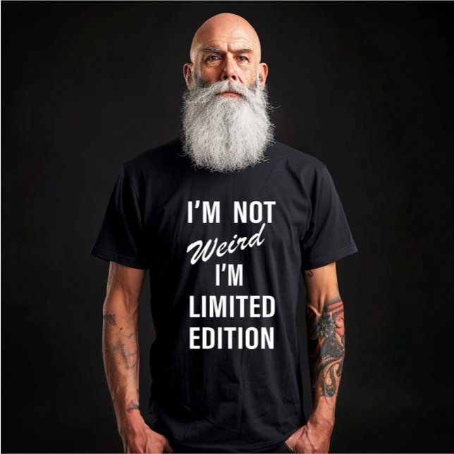 Funny Sarkastic Redewendungen Weißer Schriftart T-Shirt (Von Creator hochgeladen)