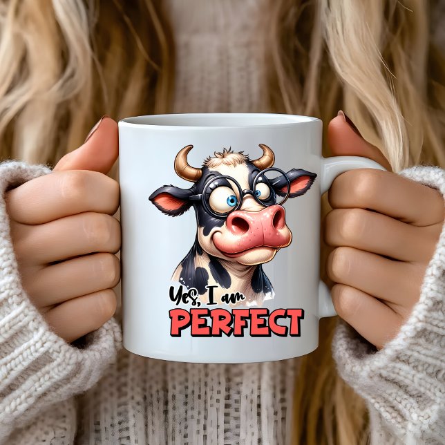 Funny sarkastische Redewendungen, ja, ich bin perf Kaffeetasse (yes i am perfect mug)