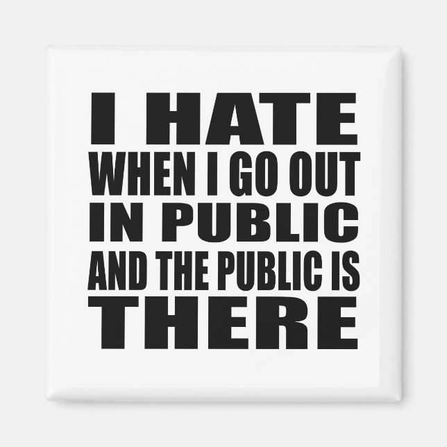 Funny sarkastischer Slogan Erwachsenenhumor introv Magnet (Vorne)