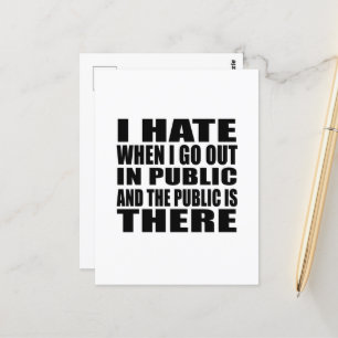 Funny sarkastischer Slogan Erwachsenenhumor introv Postkarte