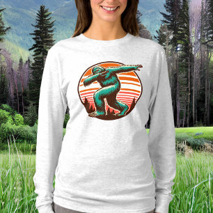 Funny Sasquatch Bigfoot Dabbing Personalisiert T-Shirt
