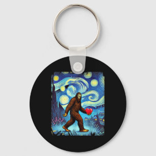 Funny Sasquatch Bigfoot Herz Valentinstag Boys Schlüsselanhänger