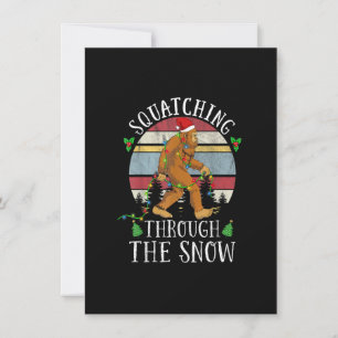 Funny Sasquatch Christmas Squatching Bigfoot Xmas  Einladung