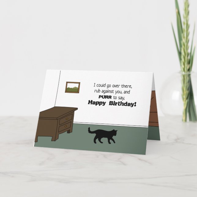 Funny Sassy Cat Snarky Happy Birthday Cat Lover Karte (Vorderseite)
