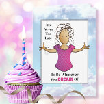 Funny Sassy Ethnic Cartoon Birthday Karte<br><div class="desc">Diese lustige und sassy Karte scheint eine ermutigende Geburtstagskarte zu sein ...  aber warten Sie auf die punchline :) Passen Sie Ihre Nachricht und ihren Namen an.</div>