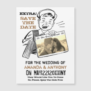 Funny Save the Date kundenspezifischer Foto-Magnet Magnetkarte