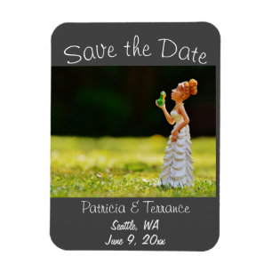 Funny Save the Date Princess Frog Magnet