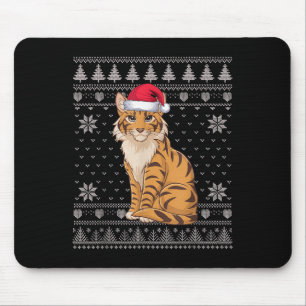 Funny Savh Cat Ugly Christmas Sweater WeihnachtsWe Mousepad