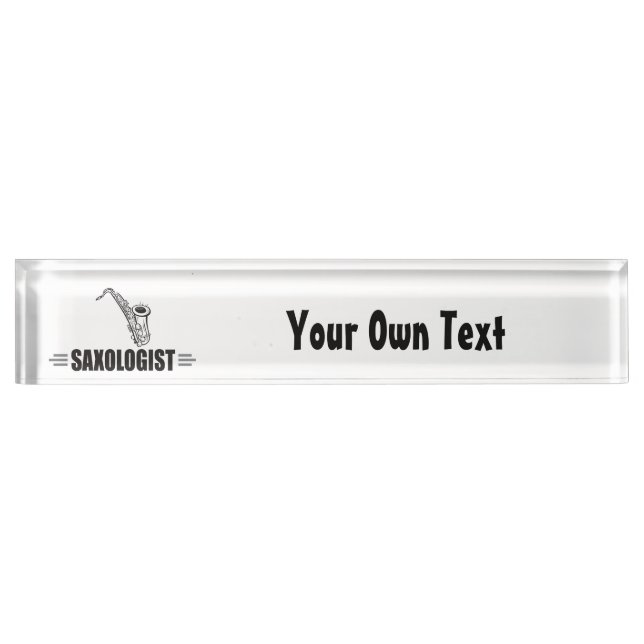 Funny Saxophon Lover Namensplakette (Vorderseite)