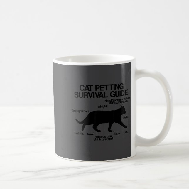 Funny Saying Cat Owner Petting Guide Cat Lover Gif Kaffeetasse (Rechts)