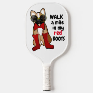 Funny Saying French Bulldog with Glasses  Pickleball Schläger