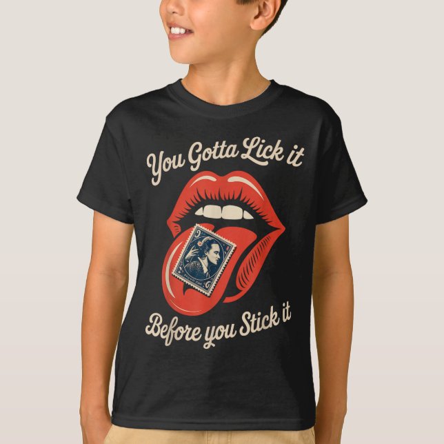 Funny Saying Lick It Before You Stick It Joke Wome T-Shirt (Vorderseite)