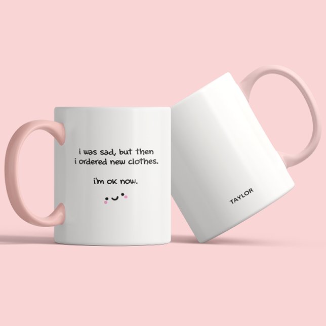 Funny Saying Modern Coworker Friend Shopping Quote Zweifarbige Tasse (Von Creator hochgeladen)
