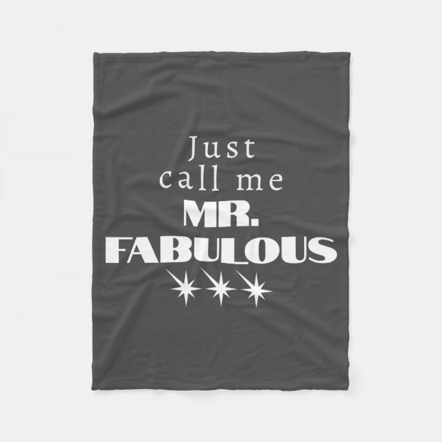 Funny Saying Mr Fabulous Descriptive  Fleecedecke (Vorderseite)