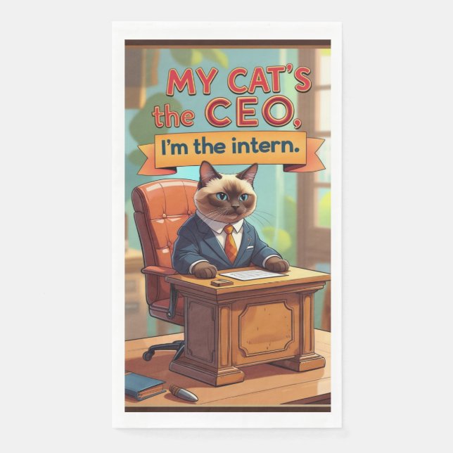 Funny Saying quotes for Siamese Cat lover Serviette (Vorderseite)