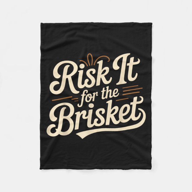 Funny Saying Risk It For The Brisket Bbq Joke Wome Fleecedecke (Vorderseite)
