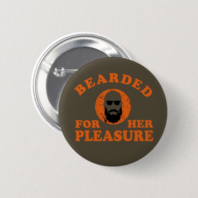 funny sayings about beard lovers button (Vorne & Hinten)