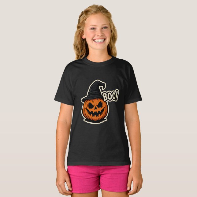  Funny & Scary Halloween Sticker  T-Shirt (Vorne ganz)