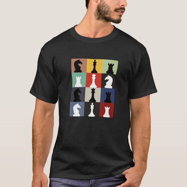 Funny Schach Board T-Shirt Game Spaß Set  Geschenk (Vorderseite)