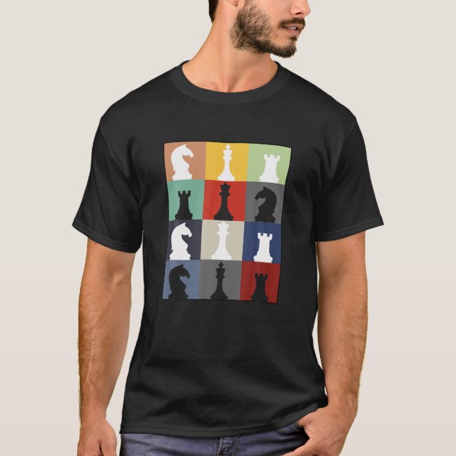 Funny Schach Board T-Shirt Game Spaß Set Player Wo (Vorderseite)