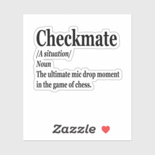 Funny Schach Checkmate Definition Schach Lover Aufkleber