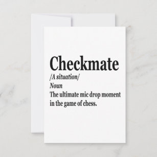 Funny Schach Checkmate Definition Schach Lover Dankeskarte