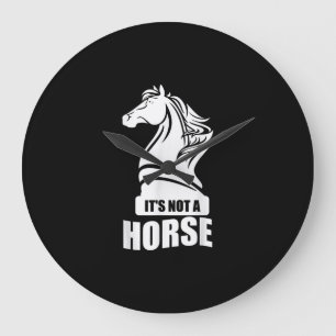 Funny Schach sein nicht ein Pferd Ritter Piece Pla Große Wanduhr