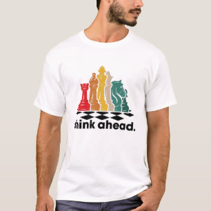 Funny Schach Spieler Grand Master Retro Denken Sie T-Shirt