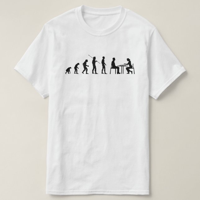Funny Schach Spieler Mankind Evolution Parody Bv T-Shirt (Design vorne)