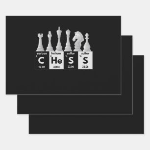 Funny Schach Spieler Spiel Board Periodisches Tisc Geschenkpapier Set