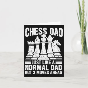 Funny Schach Vater Schach liebt Stücke Federn Karte