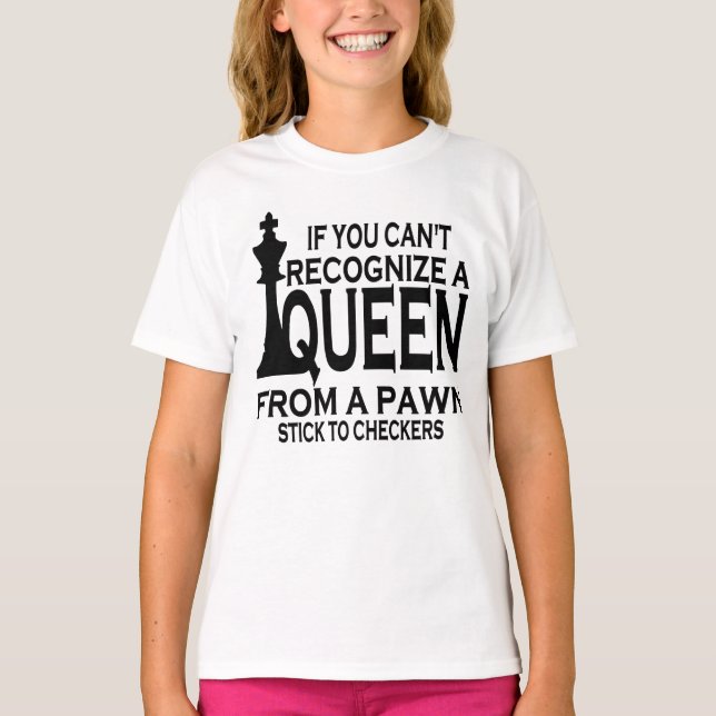 Funny Schachspieler Club Queen-Board Spiel mehr T-Shirt (Vorderseite)