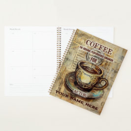 Funny Schauspieler Personalisiert Name Kaffee Vint Planer